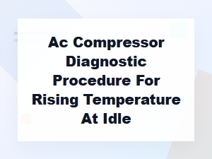 Diagnosing Rising Ac Temperature at Idle
